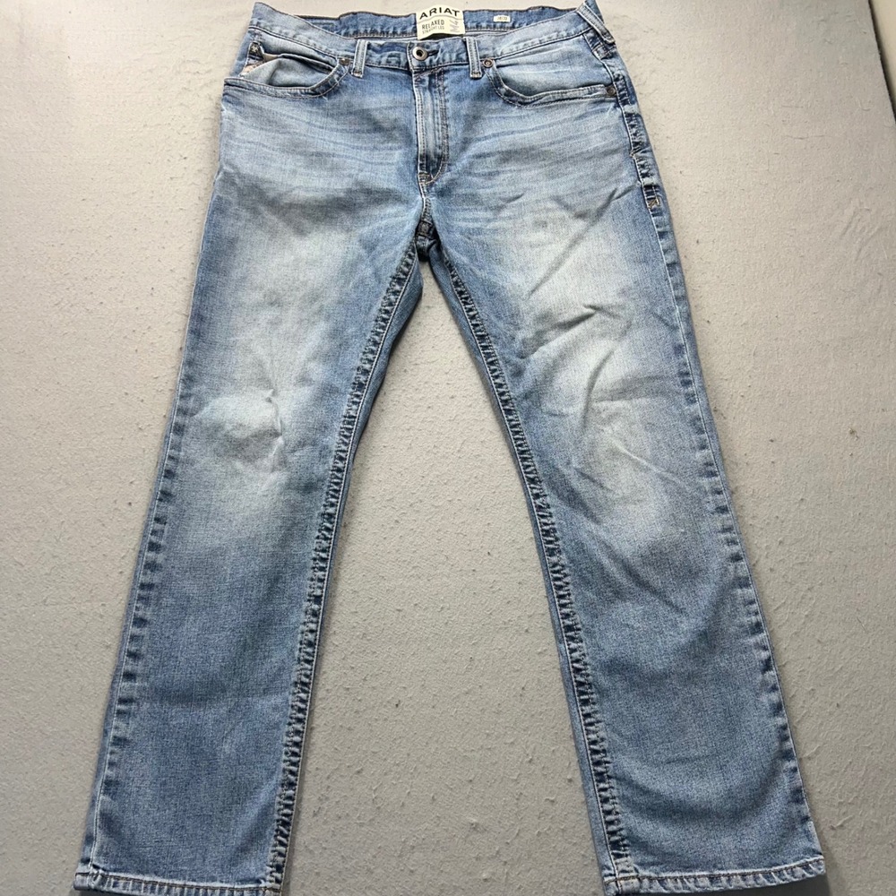 Ariat M4 Madera Relaxed Straight Leg Jeans Mens 38x32 Light Wash Denim 10042209